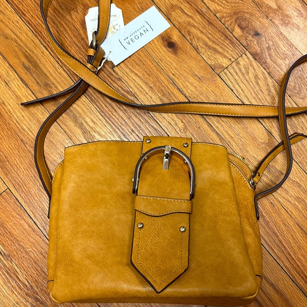 New with tags yellow cross body Vegan Bag